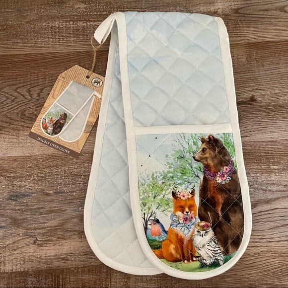 NWT Michel Design Works Double Oven Glove, Garden Party - Picture 3 of 6